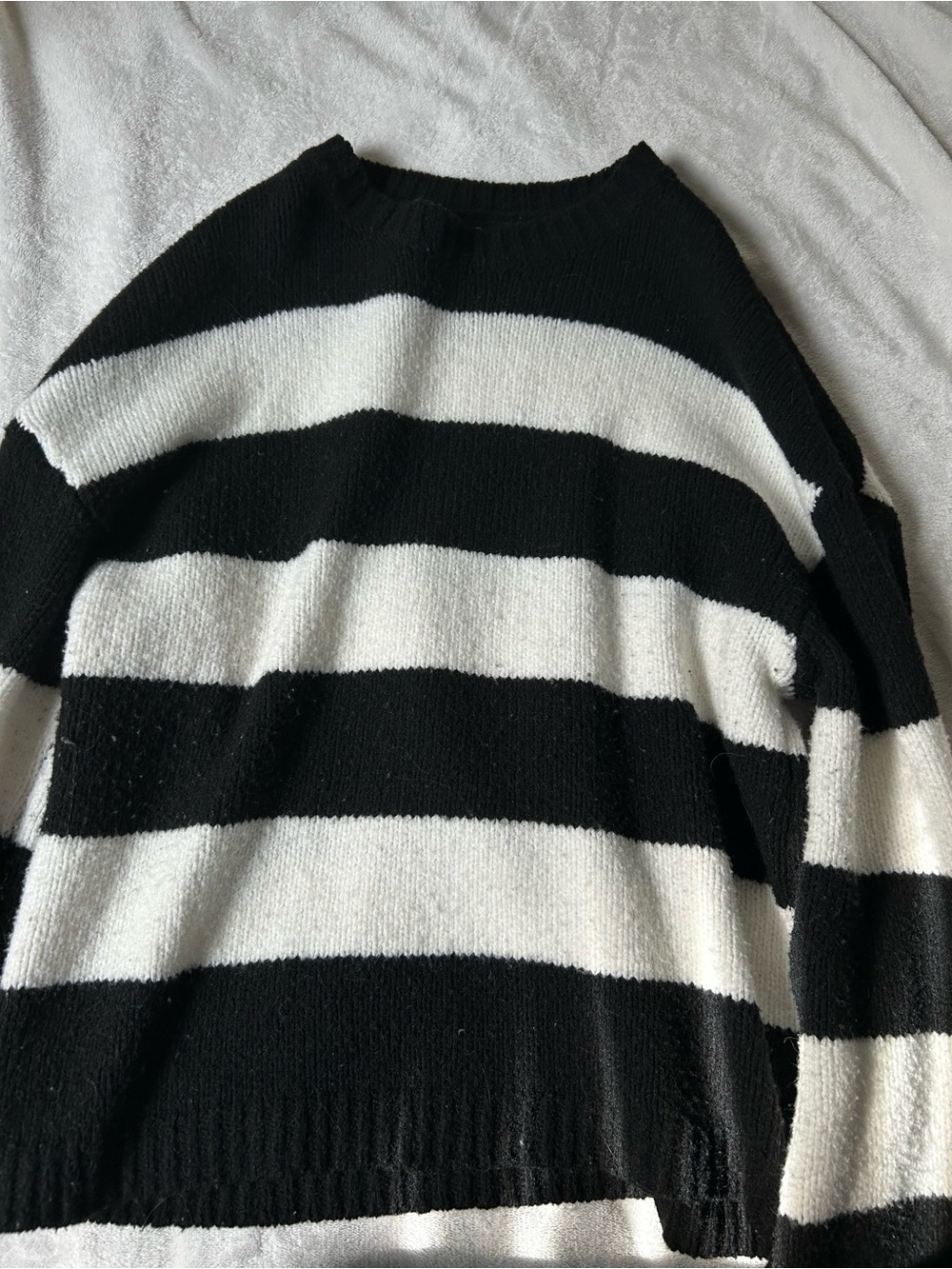 Classic Black & White Striped Women's Sweater